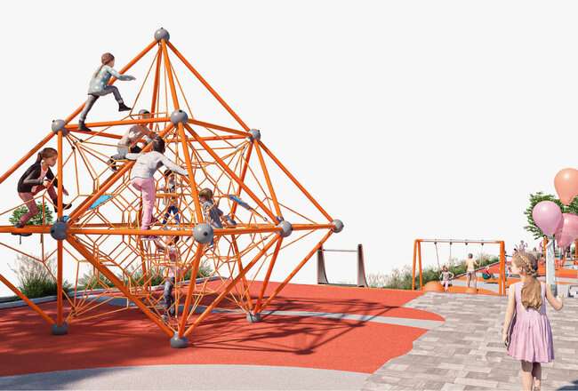 Радови на новом игралишту у Вртовима Церака